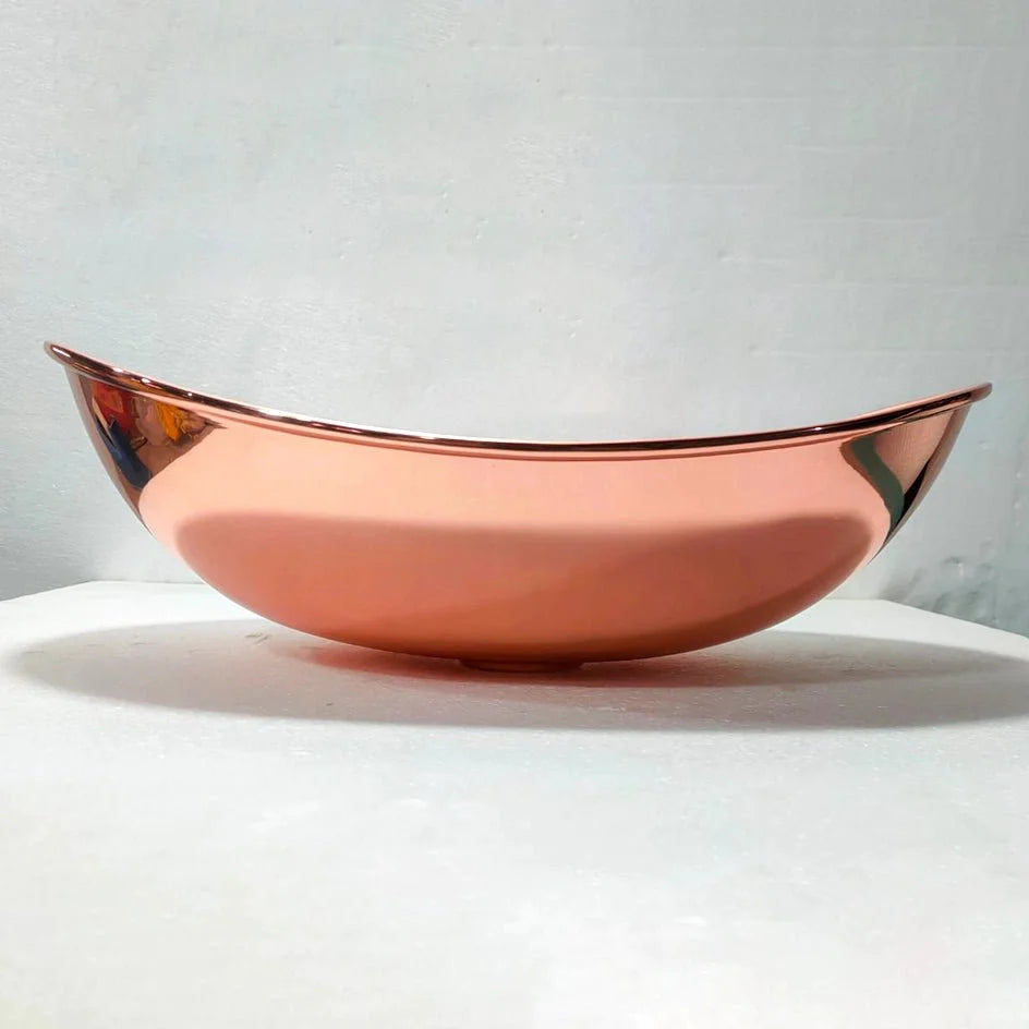 Copper Handfracted Vessel Bathroom Sink - Brassna