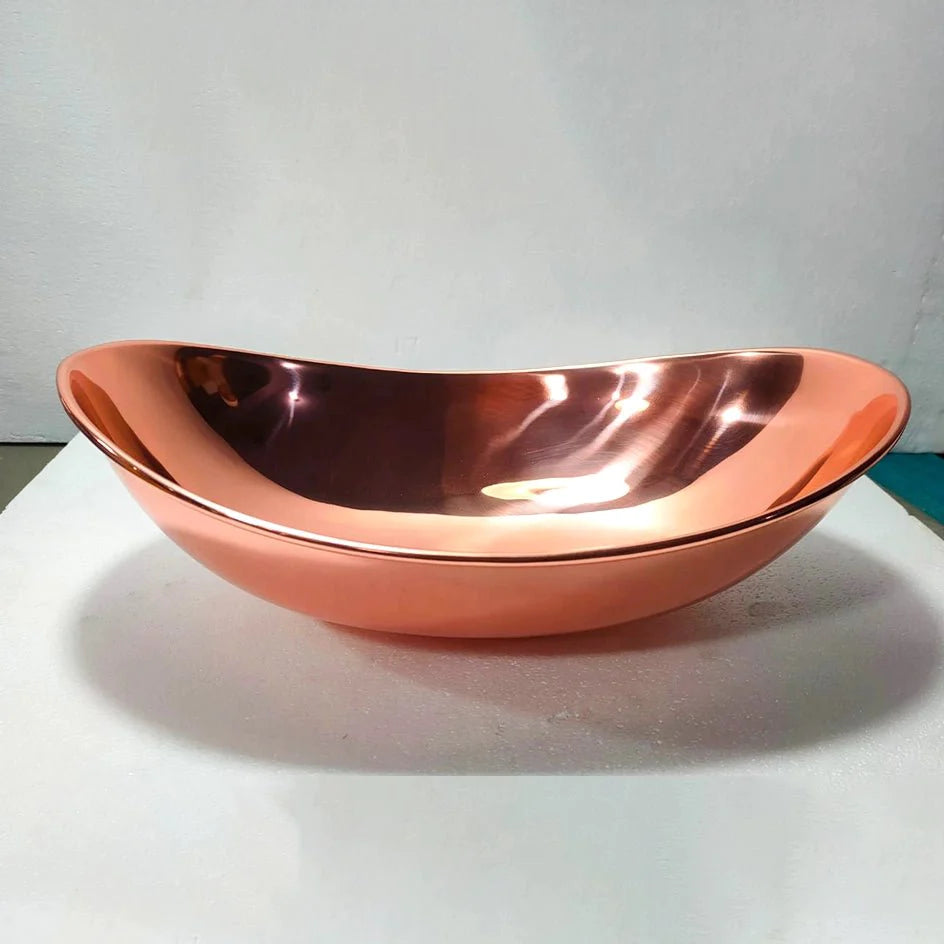 Copper Handfracted Vessel Bathroom Sink - Brassna