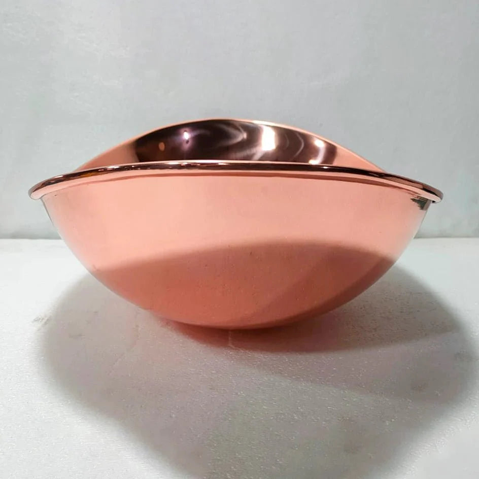Copper Handfracted Vessel Bathroom Sink - Brassna